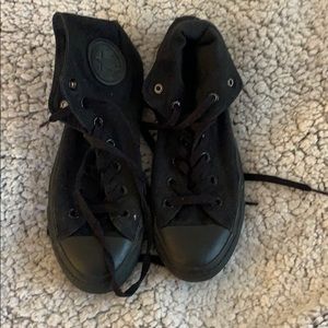 Monochrome black hightop